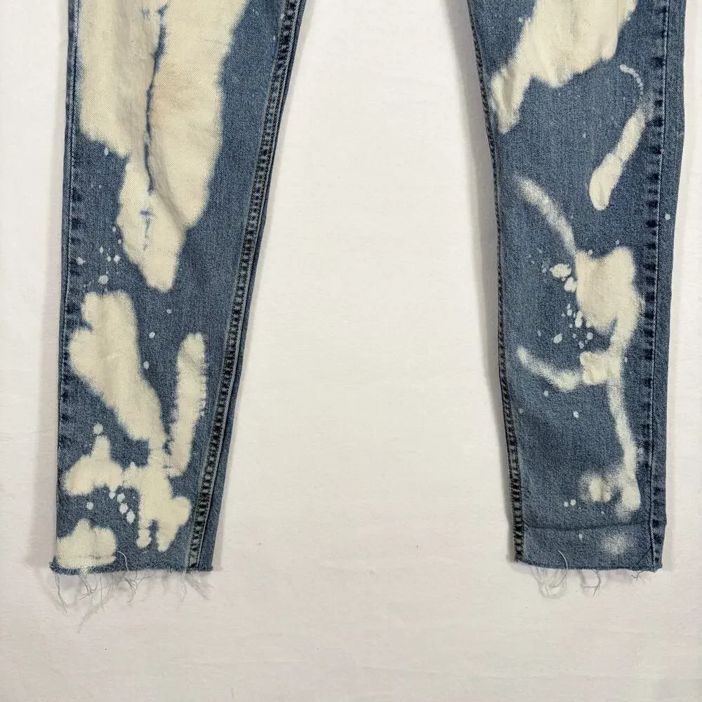 Levi’s 510 Skinny Jeans 28x32 Bleach Splatter Distressed Denim Mens Streetwear
